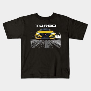 Turbo JDM Spoon FK8 Hatch anime style Kids T-Shirt